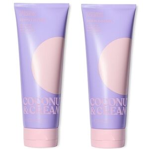 PINK Victoria's Secret Coconut & Creamy Fragrance Body Lotion Set of 2 NEW